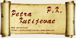 Petra Kutijevac vizit kartica